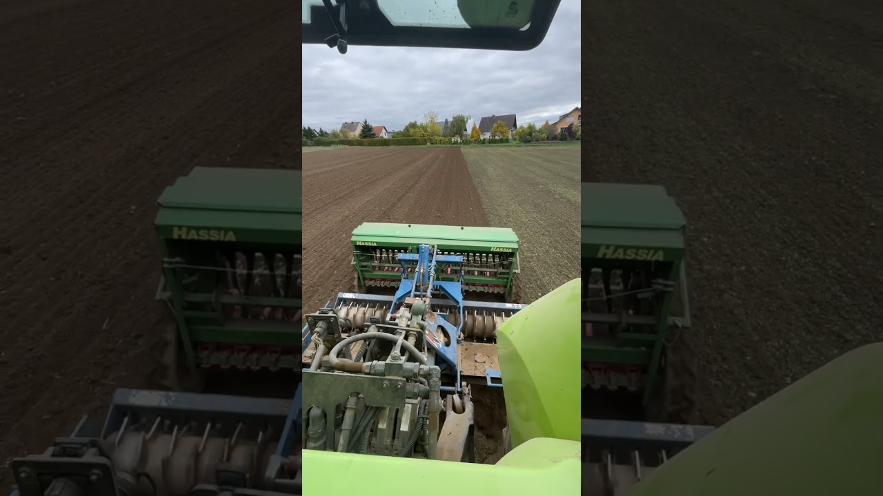 Claas Axion 840 Cmatic mit Rabe Kreiselegge und Hassia DKL 250