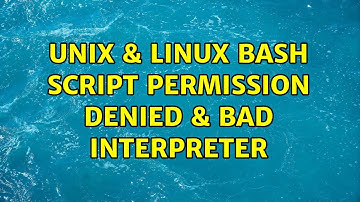 Unix & Linux: Bash Script Permission denied & Bad Interpreter (2 Solutions!!)