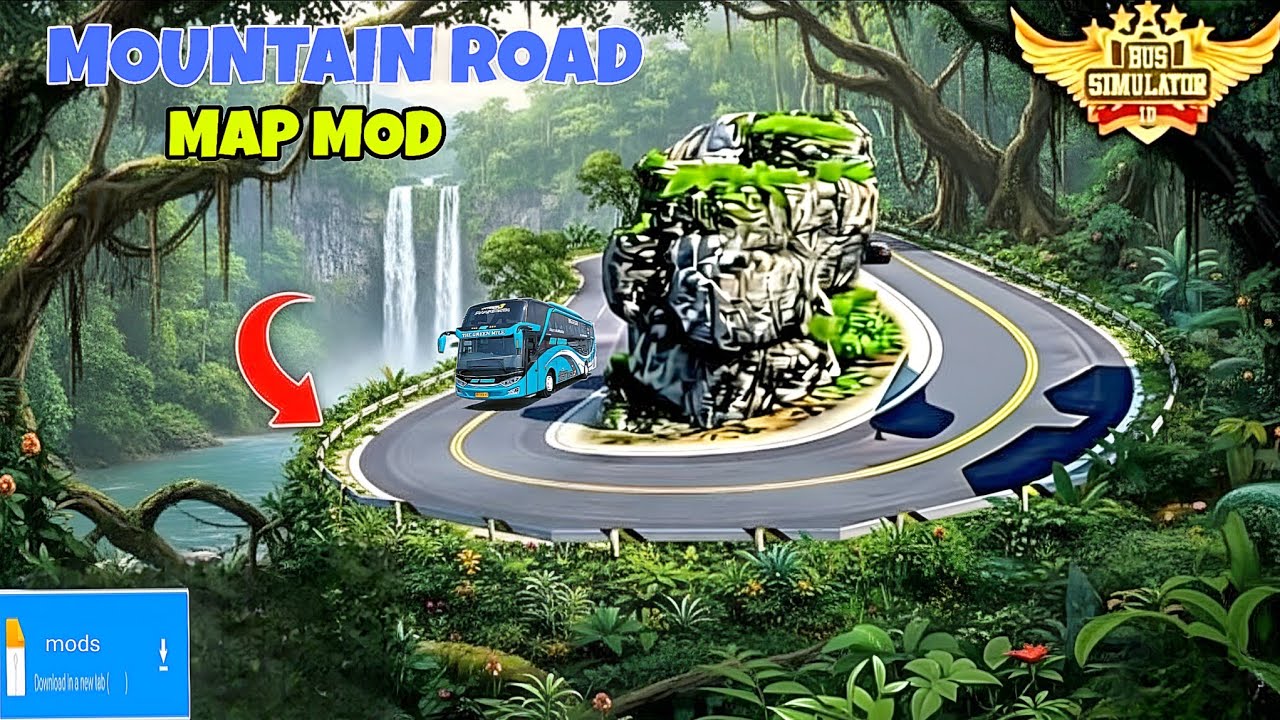 Map Mod Bussid 4.4.1 - Mountain Road Mod For Bus Simulator Indonesia | Bussid Map Mod |Bussid