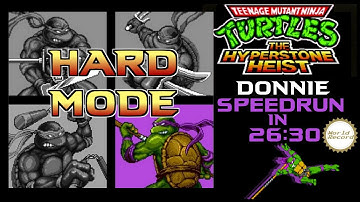TMNT: The Hyperstone Heist - HARD Speedrun (Donatello) - 26:30 (WR) 1CC