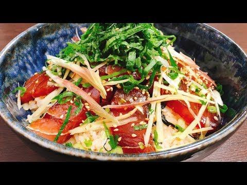 TwitterやTVで話題‼ 漁師飯『絶品 手ごね寿司』Red Fish Meat Chirashi Sushi 手捏寿司 | Easy Recipe