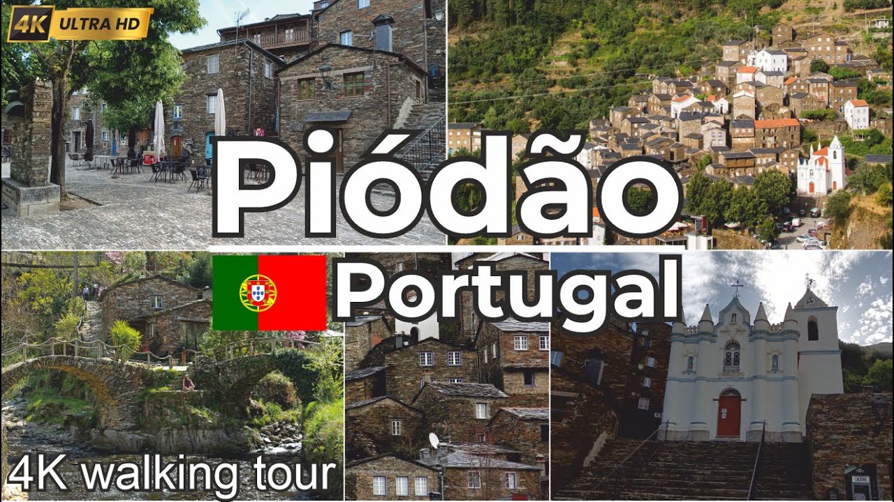🇵🇹 Hidden Village Piódão | 4K Walking Tour Through Portugal ’s Most Beautiful Mountain Gem