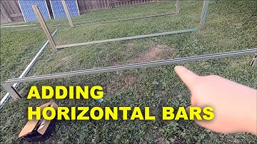 DIY GROUND MOUNT SOLAR PANEL   ADDING HORIZONTAL BARS