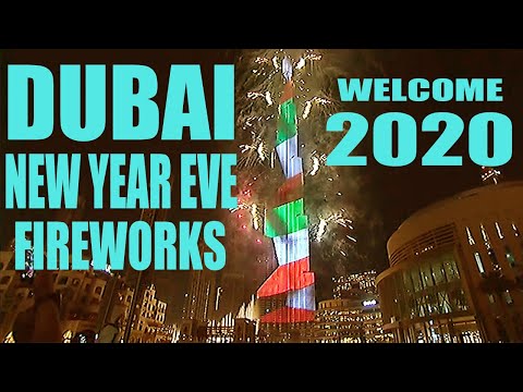 DUBAI NEW YEAR EVE 2020 FIREWORKS #BurjKhalifa #BurjAlArab #Dubai2020  / 3JBCEL