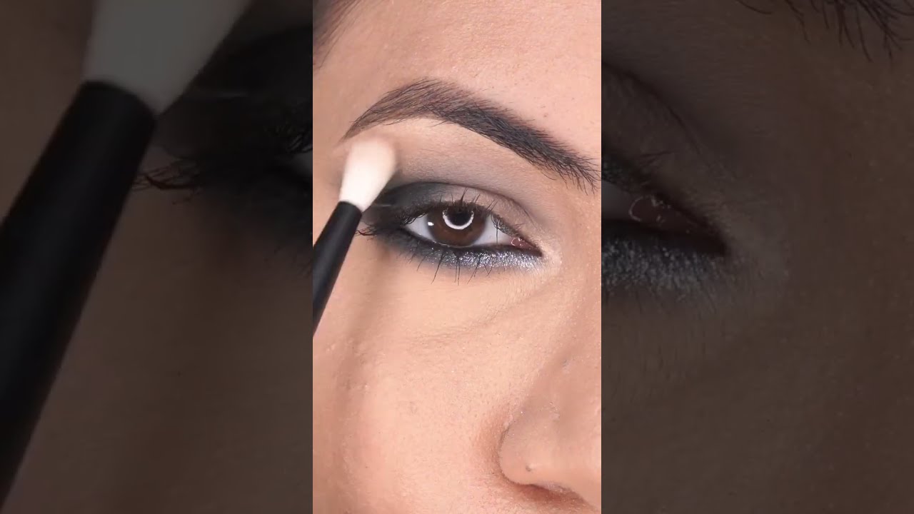 Best Black Glitter Smokey Eyeshadow Tutorial