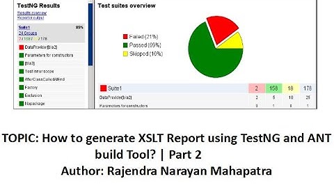 How to generate XSLT Report using TestNG and ANT build Tool? | Part 2