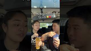 She always gets first sip😌❤️ #foodislife #foodie #couple