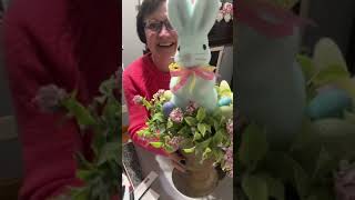 Dollar Tree Plus flocked bunny makeover!