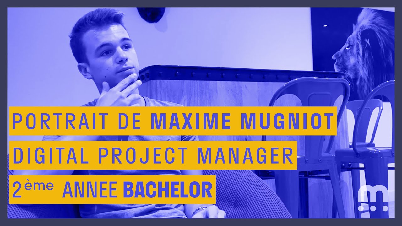 Portrait de Maxime, Digital Project Manager en 2ème année initial Chef de Projet Digitaux à l’EEMI.