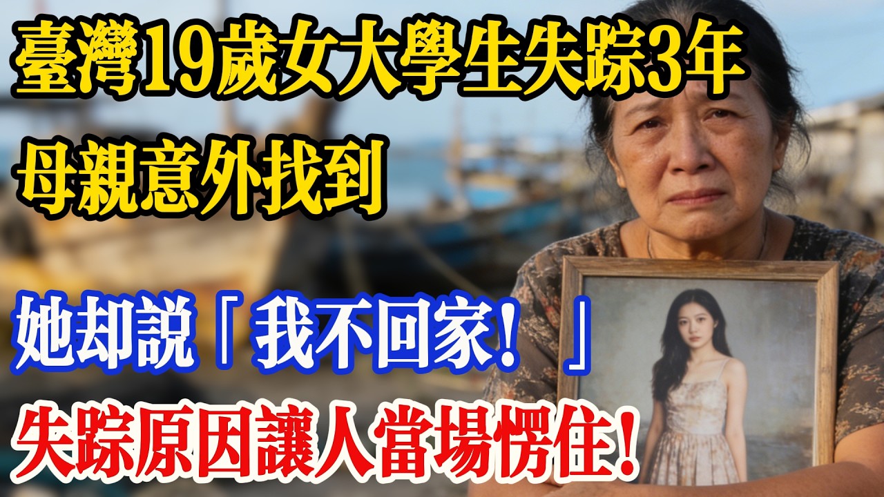 台湾19岁女大学生失踪3年，母亲意外找到，她却说「我不回家」，失踪原因令人当场愣住！