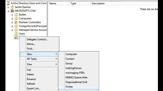Creating Organisational Unit in Server 2012