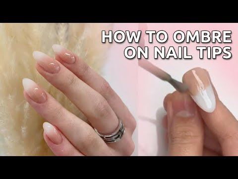 Ombre Nails With Gel Polish 💅🏻 French Ombre Nails