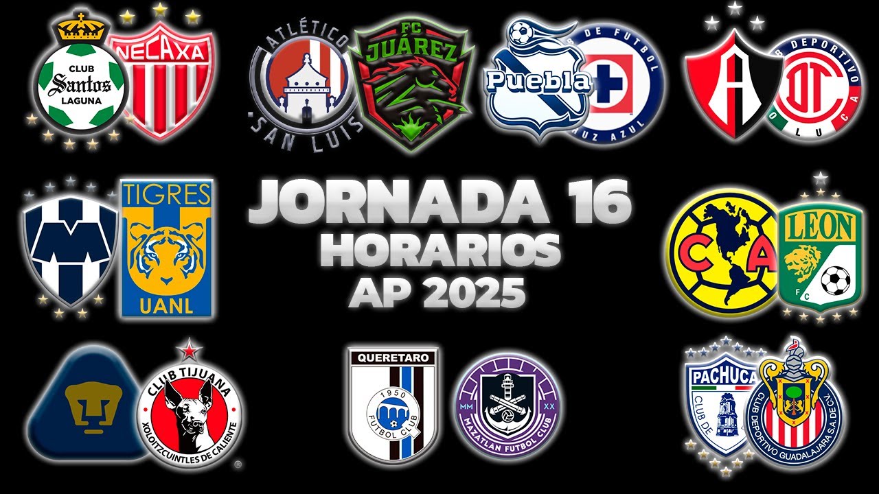HORARIOS, CANALES Y FECHAS DONDE VER LA JORNADA 16 | LIGA MX APERTURA ...
