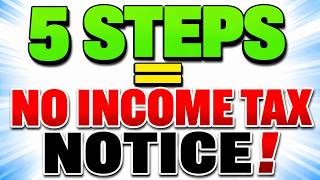 5 steps for perfect ITR filing| How to avoid Income tax notice 26-27| #itr