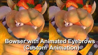 NSMBW Bowser with Animated Eyebrows (Custom Animation)