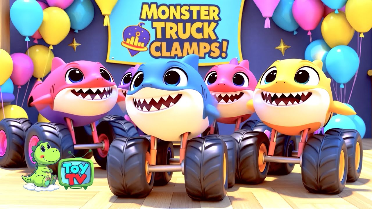 Monster Truck Baby shark song - Nursery Rhymes & Kids Songs -Toy tv ...
