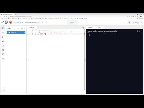 Wprowadzenie do programowania w języku Python w środowisku repl.it