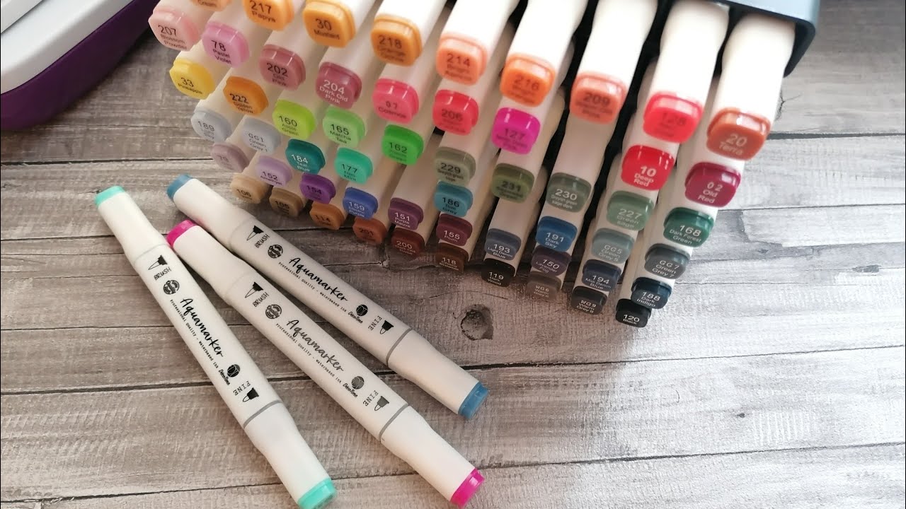 Test markerów akwarelowych z Action. Porównanie z ZIG real brush.🖌️🖌️