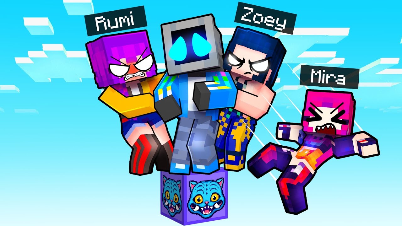 One Block Skyblock with KPOP DEMON HUNTERS in Minecraft!