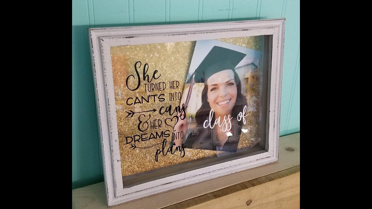 Multimedia Shadow Box with Paper, Adhesive Vinyl and Glass Etching