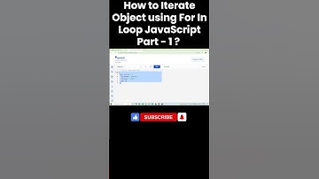How to Iterate Object using For in Loop JavaScript Part 1 #coding #aiwebsites #aitools #webdesign