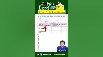 EP17 ฟังก์ชัน Textsplit แยกข้อความใน excel #excel #excelวัยทำงาน