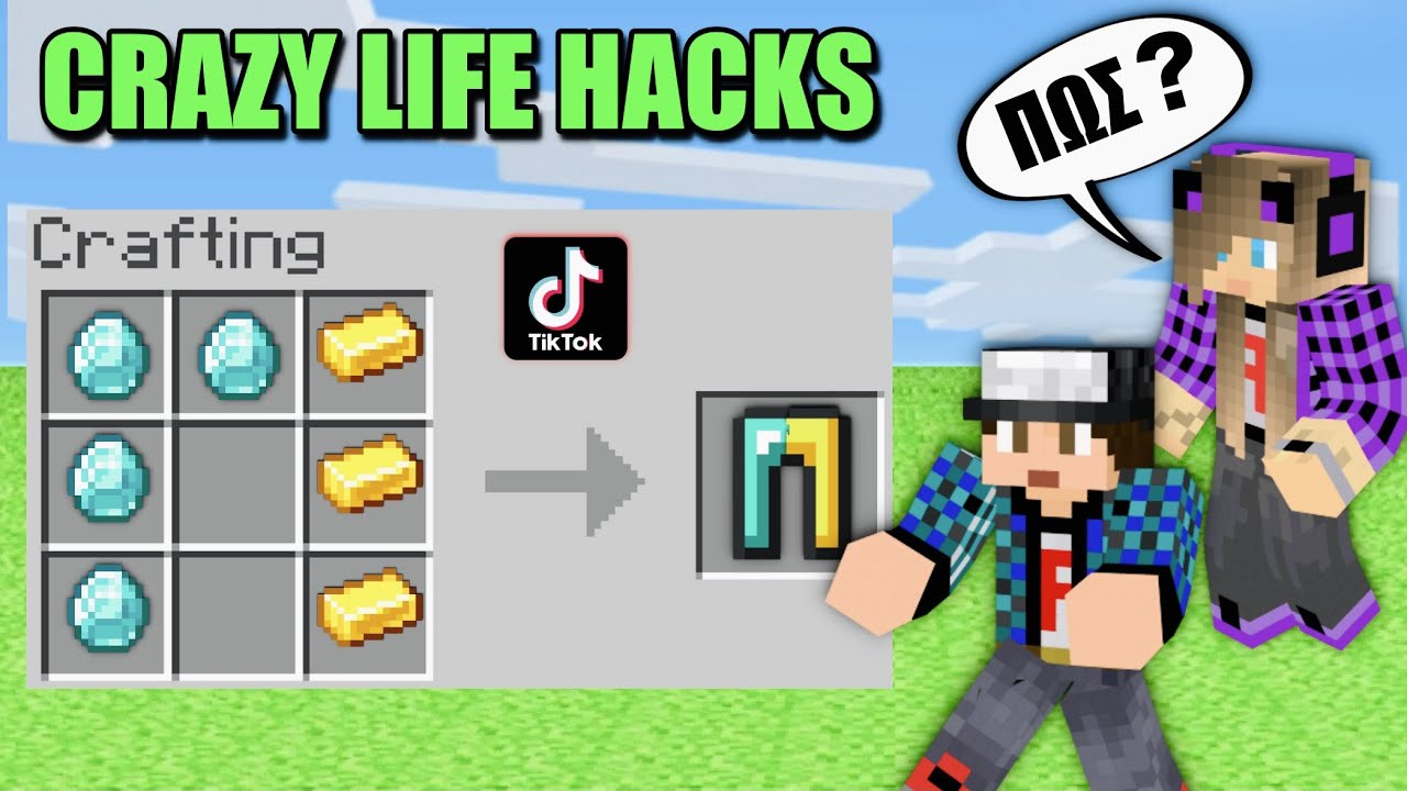 ΑΠΙΣΤΕΥΤΑ LIFE HACKS ΝΟΟΒΑΚΙ MINECRAFT FAMOUS GAMES 