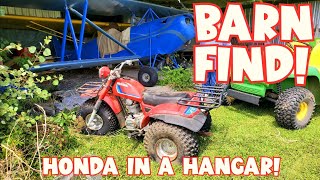 BARN FIND HONDA ATC 185S  Fresh out of the hangar, but will it run???