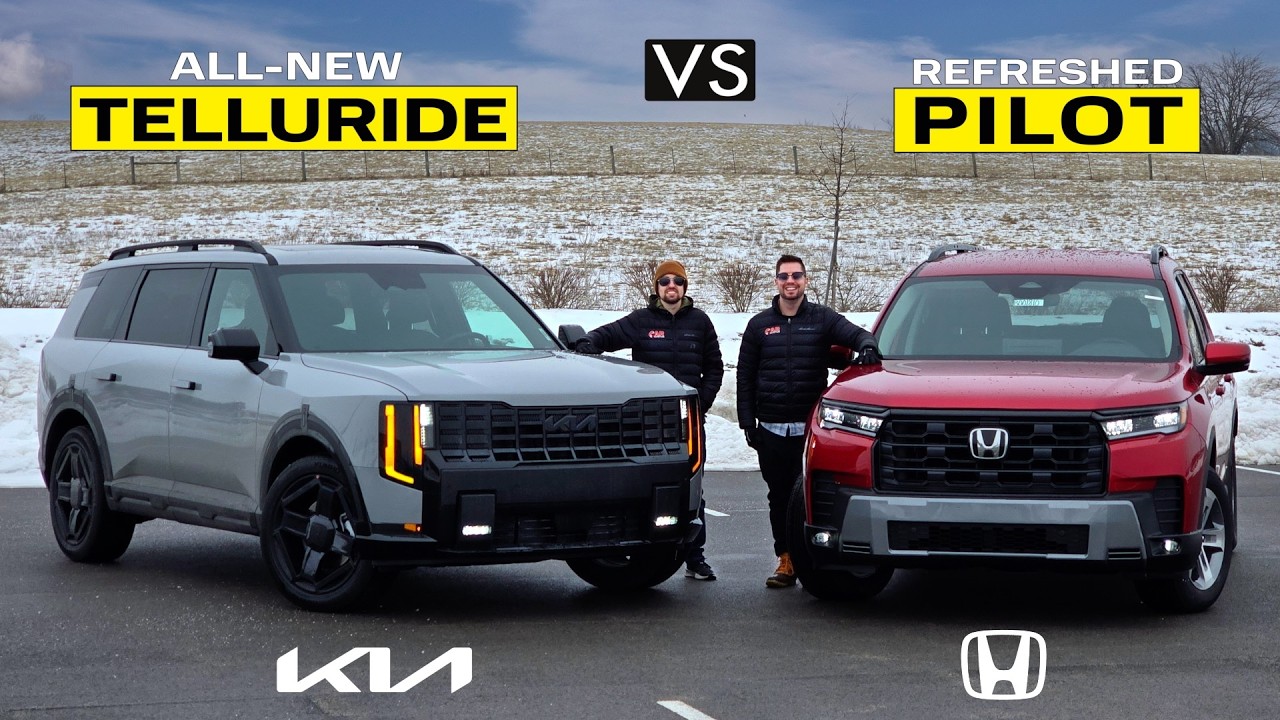 3-ROW FAMILY FIGHT! -- 2027 Kia Telluride vs. 2026 Honda Pilot: Comparison