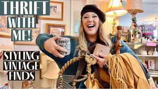 THE FIRST STOP WAS WORTH IT!!! | Thrift With Me! | Vintage Shopping + Styling | Goodwill Haul