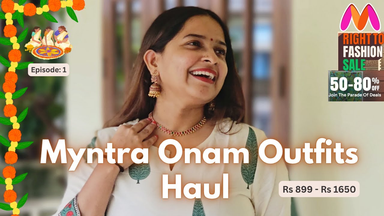 ഒരുക്കം🌸 Episode -1 | 10 Myntra Onam Kurta Sets Haul | Eng Subtitles