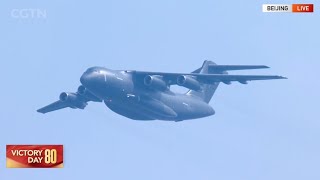 Air echelons fly over Chang'an Avenue during V-Day parade