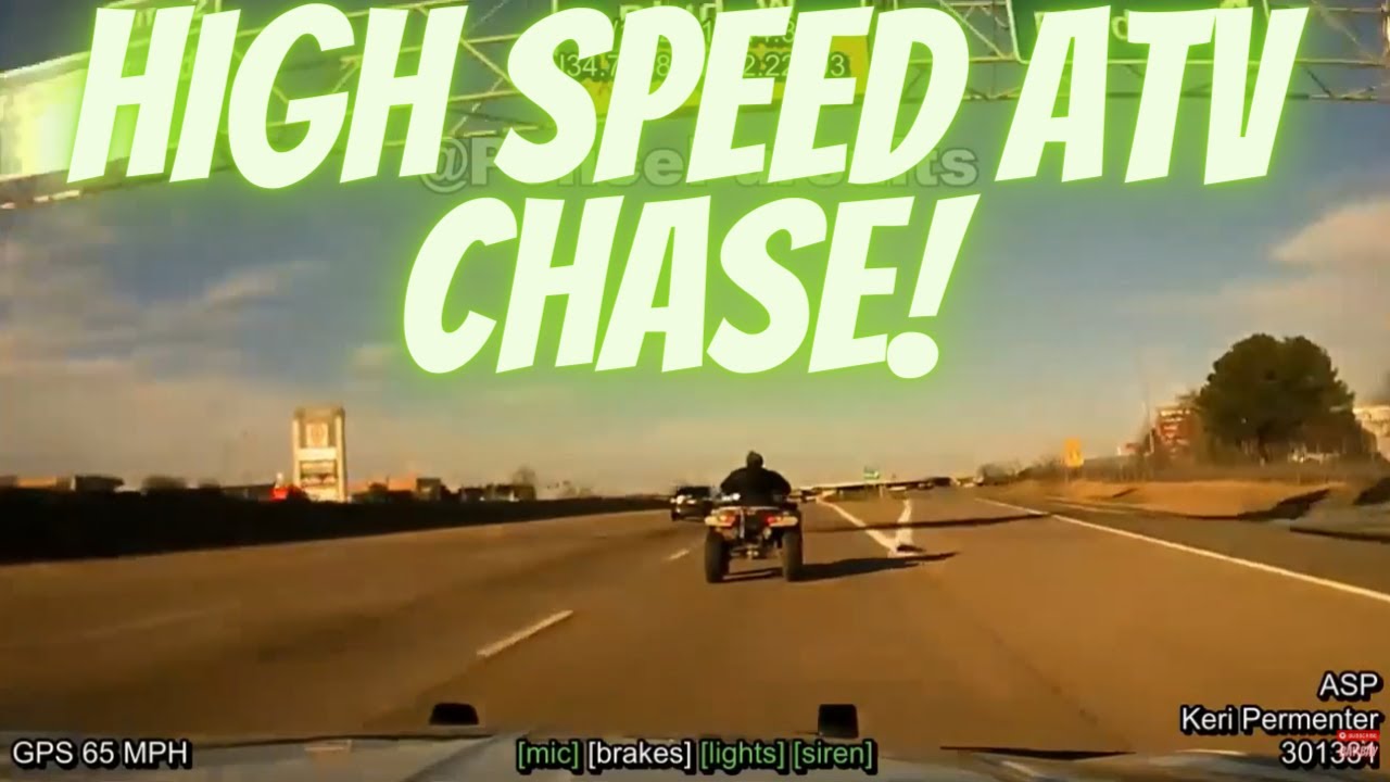 Police Chase ATV On The Highway - YouTube