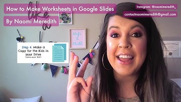 How to Make Worksheets in Google Slides | STEMTech Co. Show by Naomi Meredith