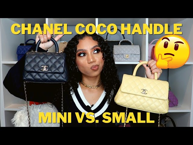 2021 Chanel Coco handles, new colors and size comparison. small vs mini 
