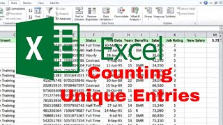 Excel Counting Unique Entries