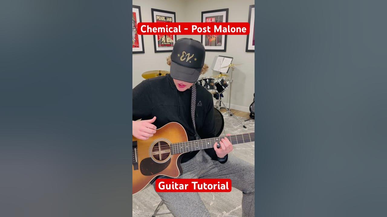 Chemical - Post Malone | 60-Second Guitar Tutorial #GuitarTutorial #PostMalone #Chemical