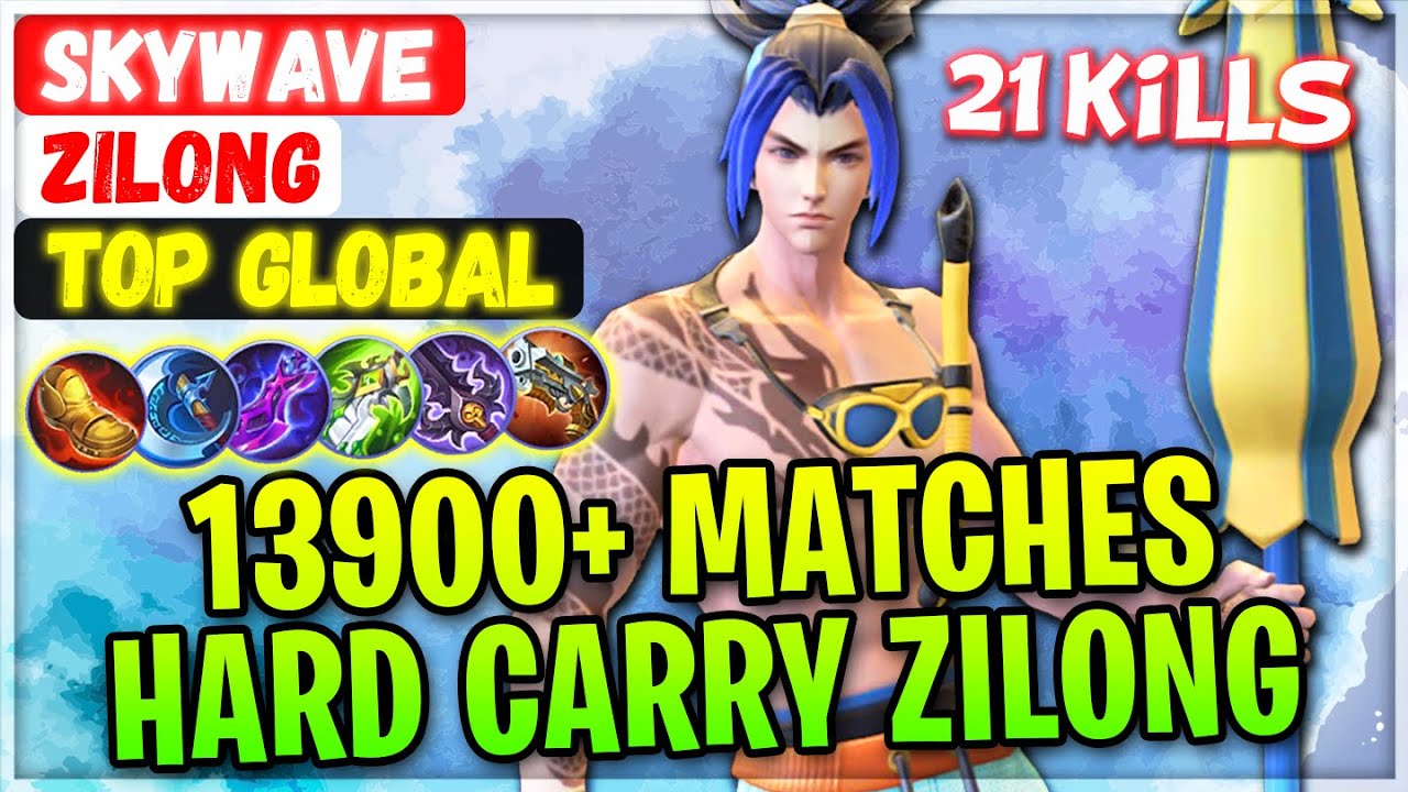 13900+ Matches Hard Carry Zilong [ Top Global Zilong ] SkyWave - Mobile Legends Gameplay And Build