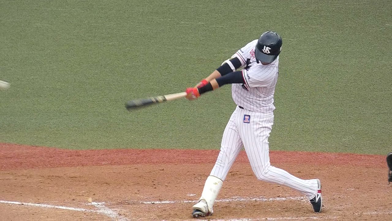 ヤクルト】#6 元山飛優選手の打撃フォーム - YouTube