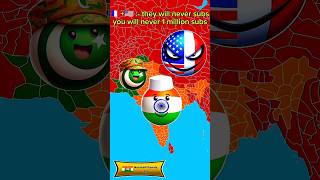 ,😱😱 France and China vs India Pakistan | India Attacked (Hindi) #countryballs #countries #shortsvide