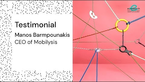 Testimonial Mobility Manos Barmpounakis, CEO and co-founder Mobilysis