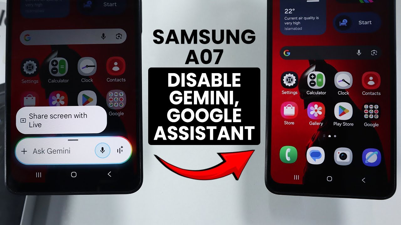 How to Disable Gemini or Google Assistant in Samsung A07 - YouTube