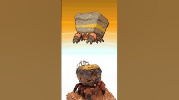 Dwebble and Crustle but realistic