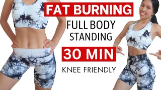 BURN BELLY FAT, REDUCE BLOATING IN 7 DAYS🔥30 Min full body standing, knee friendly, no squat/lunge