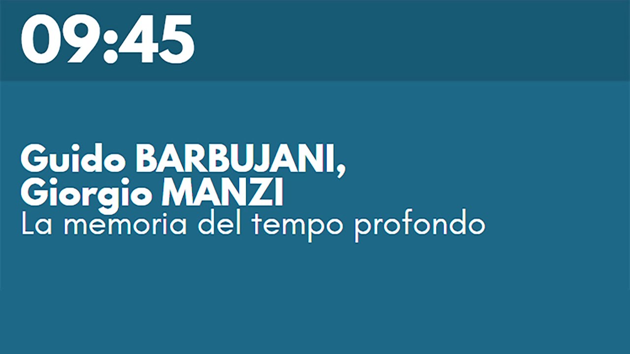 Guido BARBUJANI, Giorgio MANZI - La memoria del tempo profondo