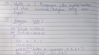 Write a C Program to Multiply Two Numbers | User Input | Basic C Programming Tutorial for Beginners