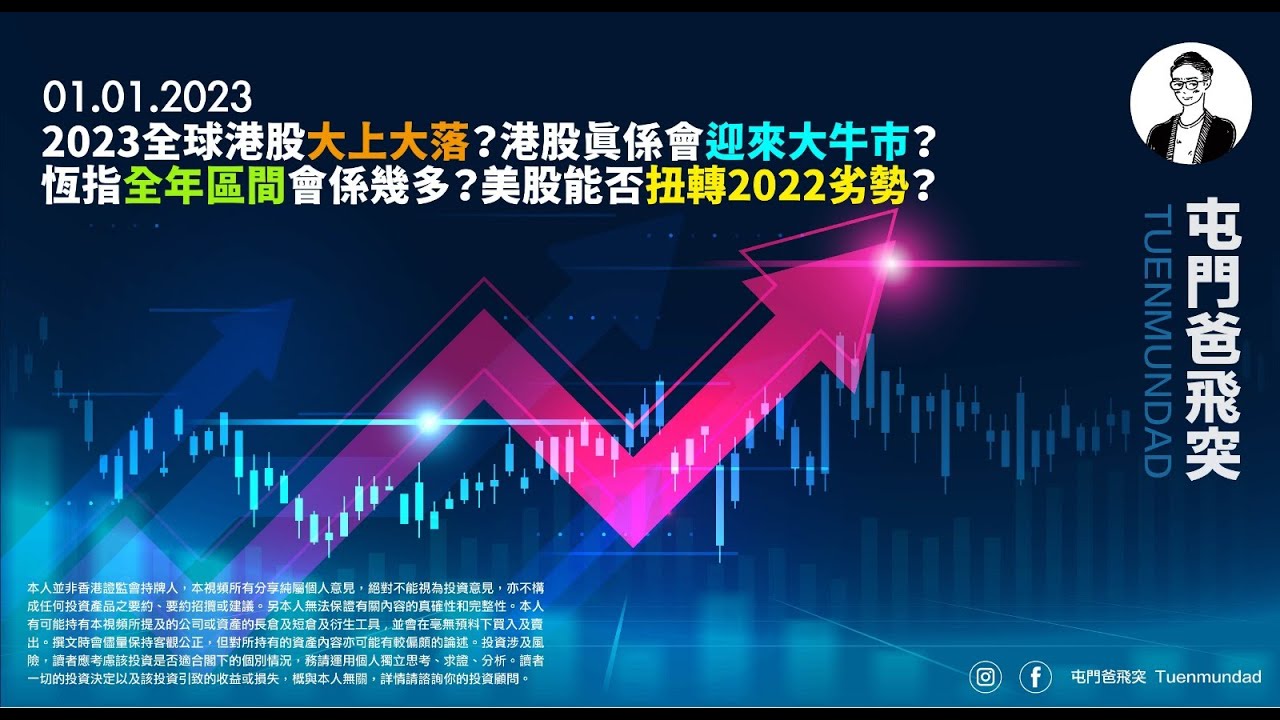 2023年1月2日  【入市前必看】【深度分析2023年港美股市走勢】2023港股繼續大上大落？港股真係會迎來大牛市？恆指全年區間會係幾多？美股能否扭轉2022劣勢？