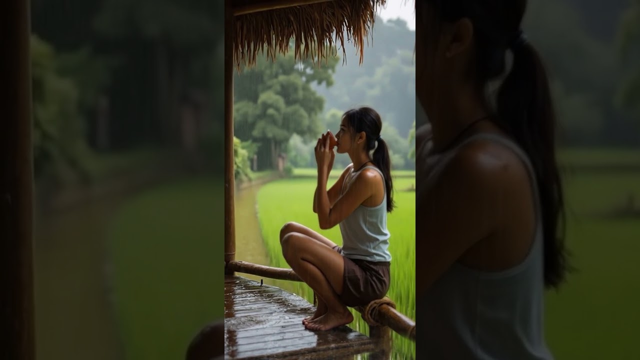 ASMR Rain in a Quiet Village 🌧️  Relaxing Countryside Ambience for Sleep & Study 