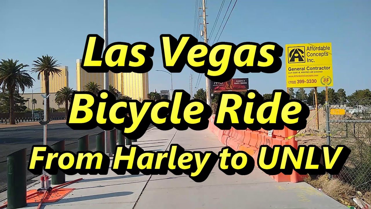 Las Vegas Bicycle Ride From Harley Davidson on The Strip to UNLV YouTube