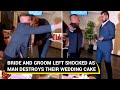 Bride and groom left shocked as man destroys their wedding cake | Viral Video